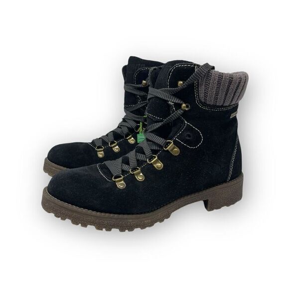 Cougar Apex Winter Boot Black Lace Up Suede Women’s Size 8 Flawed - Picture 1 of 10